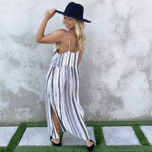 Loving Arms Stripe Print Maxi Dress - Dainty Hooligan