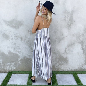 Loving Arms Stripe Print Maxi Dress - Dainty Hooligan