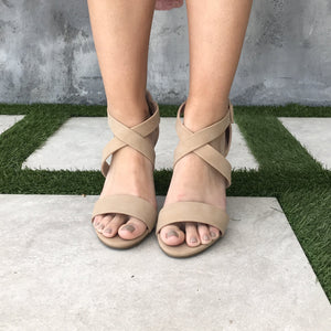 Lover's Lane Strap Heels in Natural - Dainty Hooligan