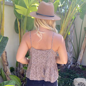 Drops of Jupiter Brown Floral Print Cami Top - Dainty Hooligan