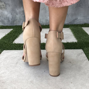 Lover's Lane Strap Heels in Natural - Dainty Hooligan