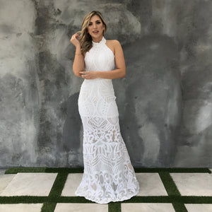 Dreams Come True Sequin Maxi in White - Dainty Hooligan