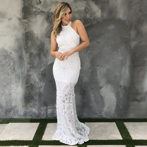 Dreams Come True Sequin Maxi in White - Dainty Hooligan