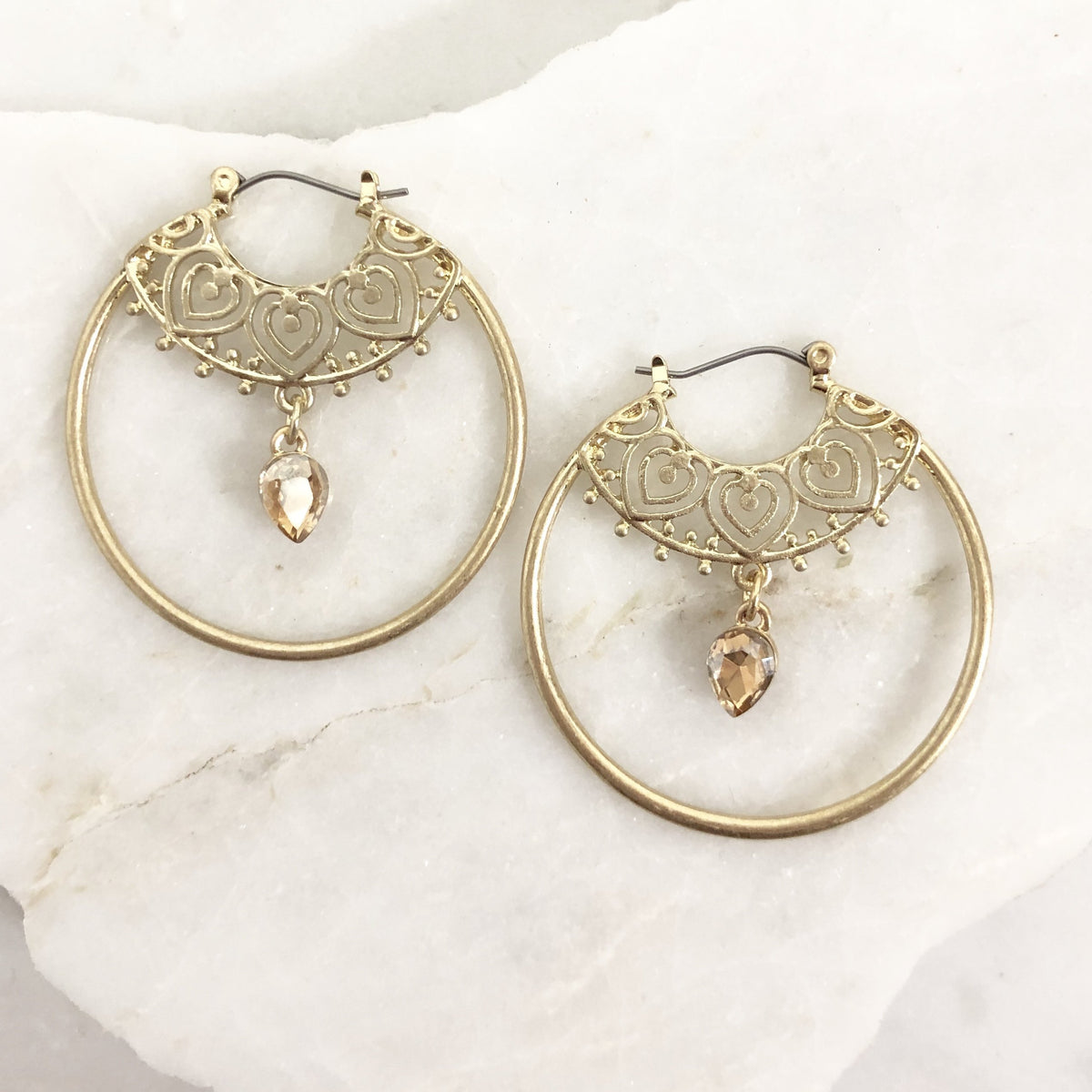 Letting Go Of Hoop Earring in Gold - Dainty Hooligan