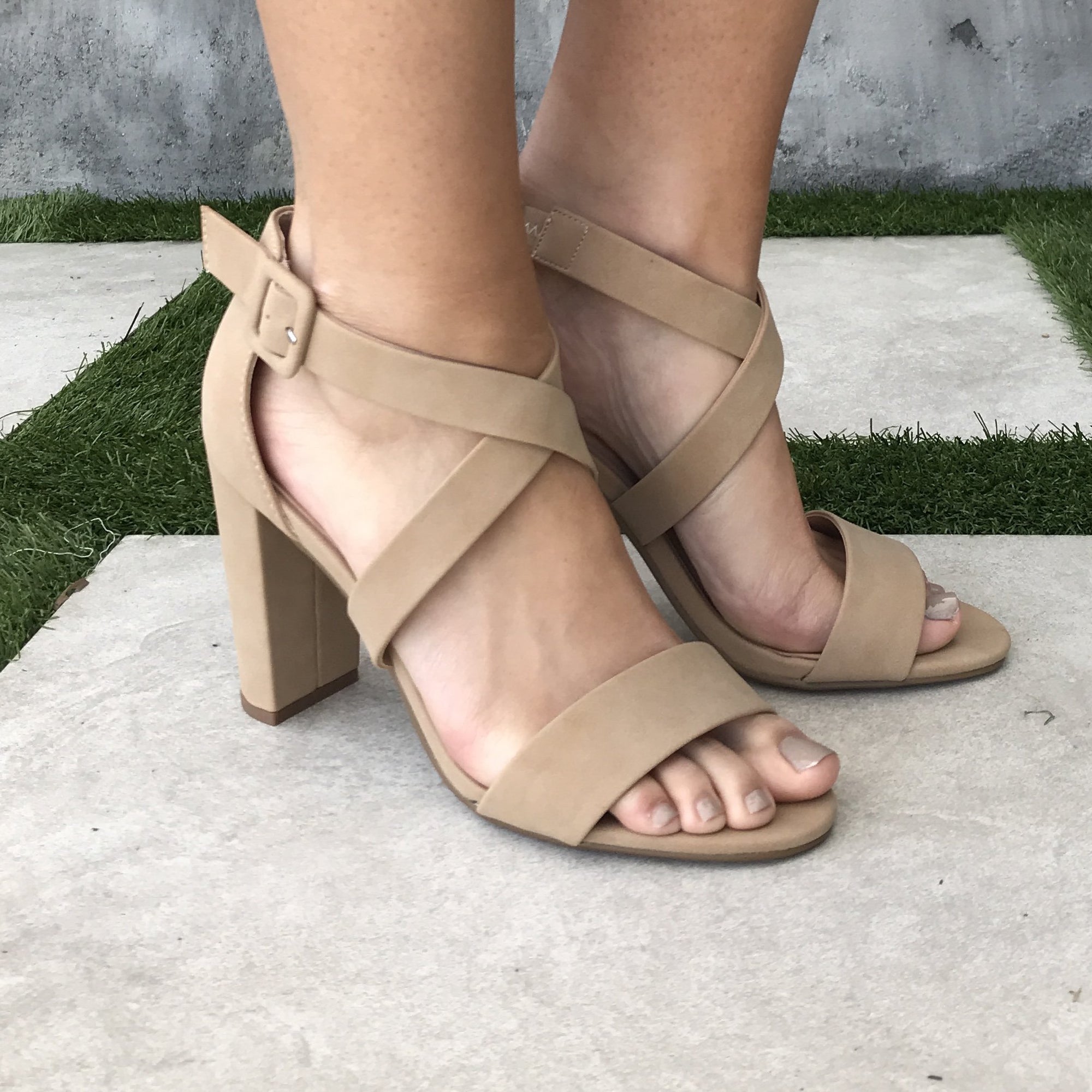 Lover's Lane Strap Heels in Natural - Dainty Hooligan