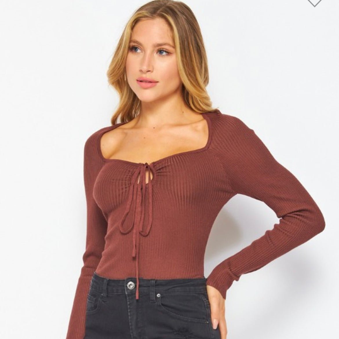 Hold Me Closer Bodysuit in Dark Brown