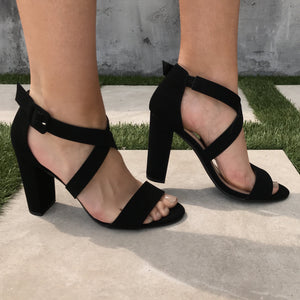 Lover's Lane Strap Heels in Black - Dainty Hooligan