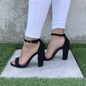 Classy Suede Heels in Black - Dainty Hooligan