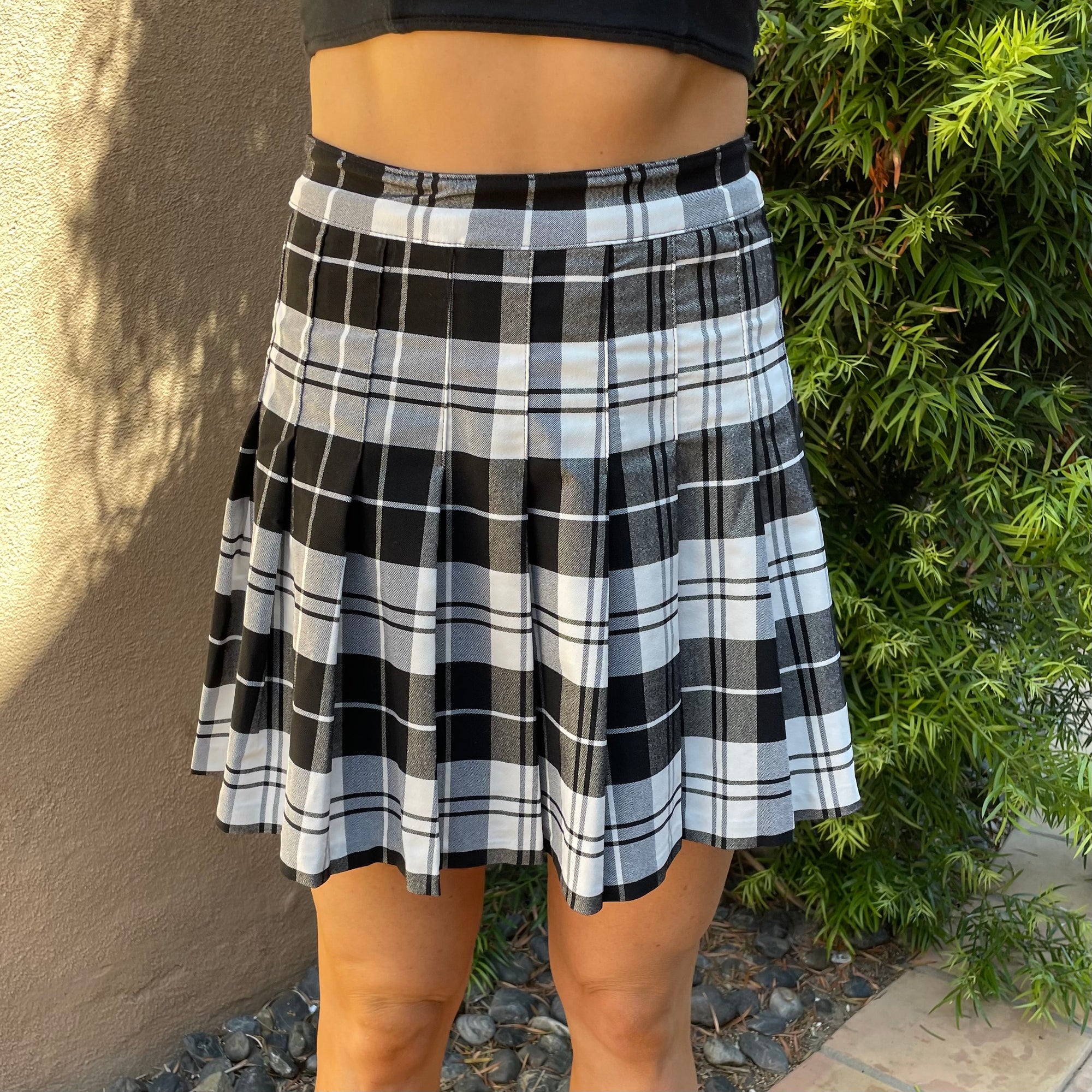 American apparel plaid pleated skirt sale