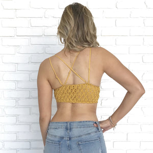 Free Lace Cami Bralette in Mustard - Dainty Hooligan