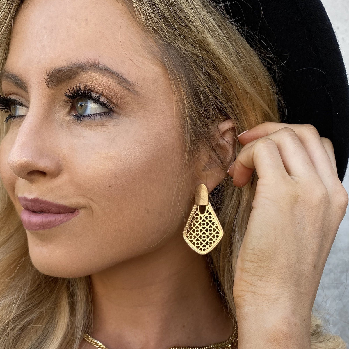 Boho Woven Gold Earrings - Dainty Hooligan