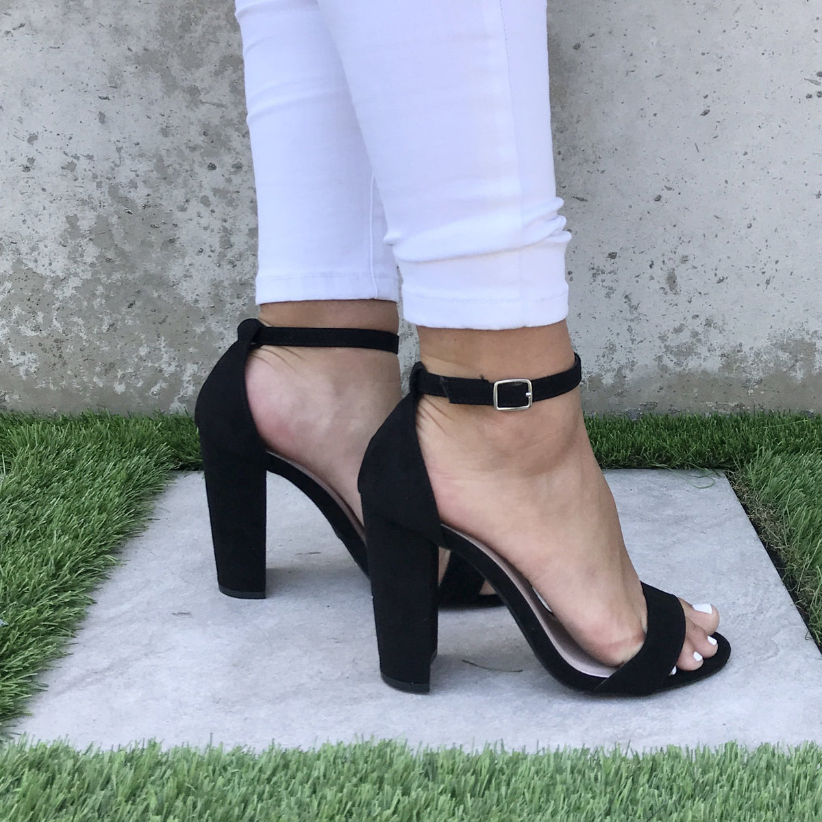 Classy Suede Heels in Black - Dainty Hooligan