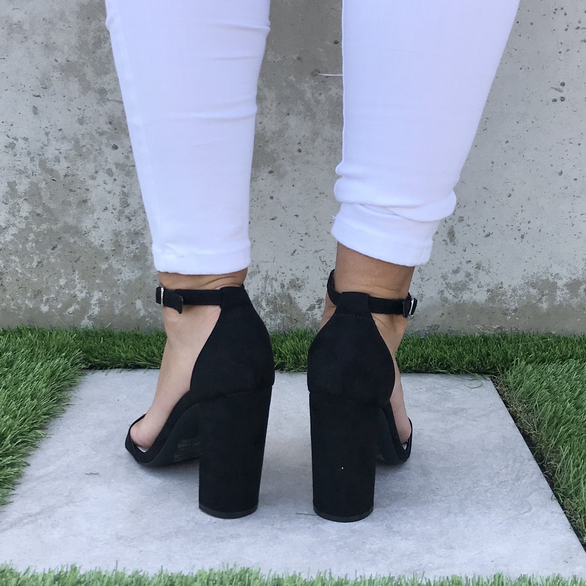 Classy Suede Heels in Black - Dainty Hooligan