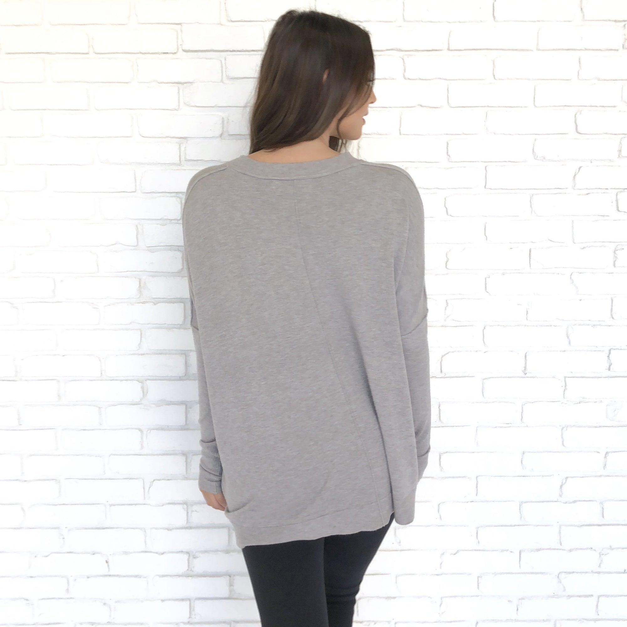 Soft To The Touch Grey Sweater - Dainty Hooligan