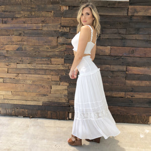 Pure Passion Ivory Crochet Maxi Set - Dainty Hooligan