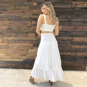 Pure Passion Ivory Crochet Maxi Set - Dainty Hooligan