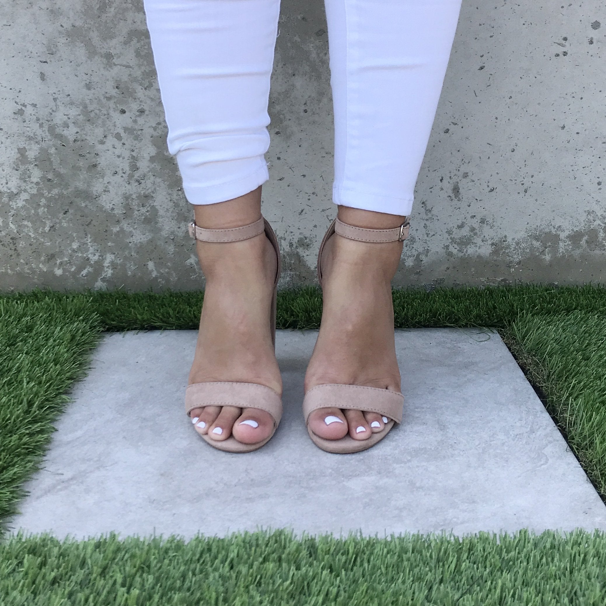 Classy Suede Heels in Warm Taupe - Dainty Hooligan