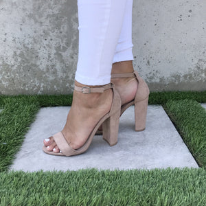 Classy Suede Heels in Warm Taupe - Dainty Hooligan