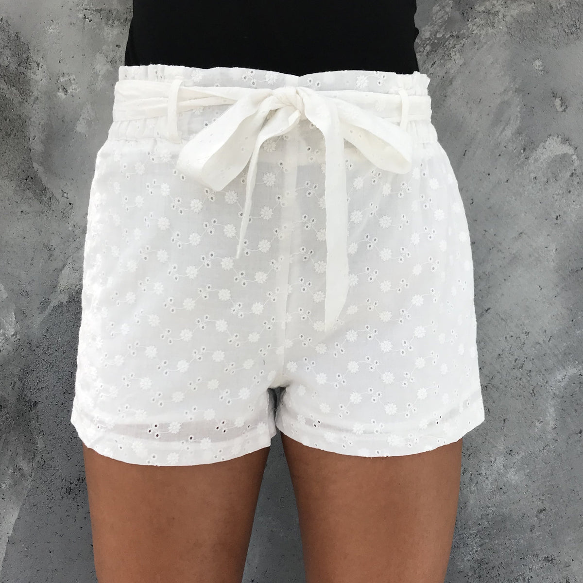 Simple Times Floral Embroider Ivory Shorts - Dainty Hooligan
