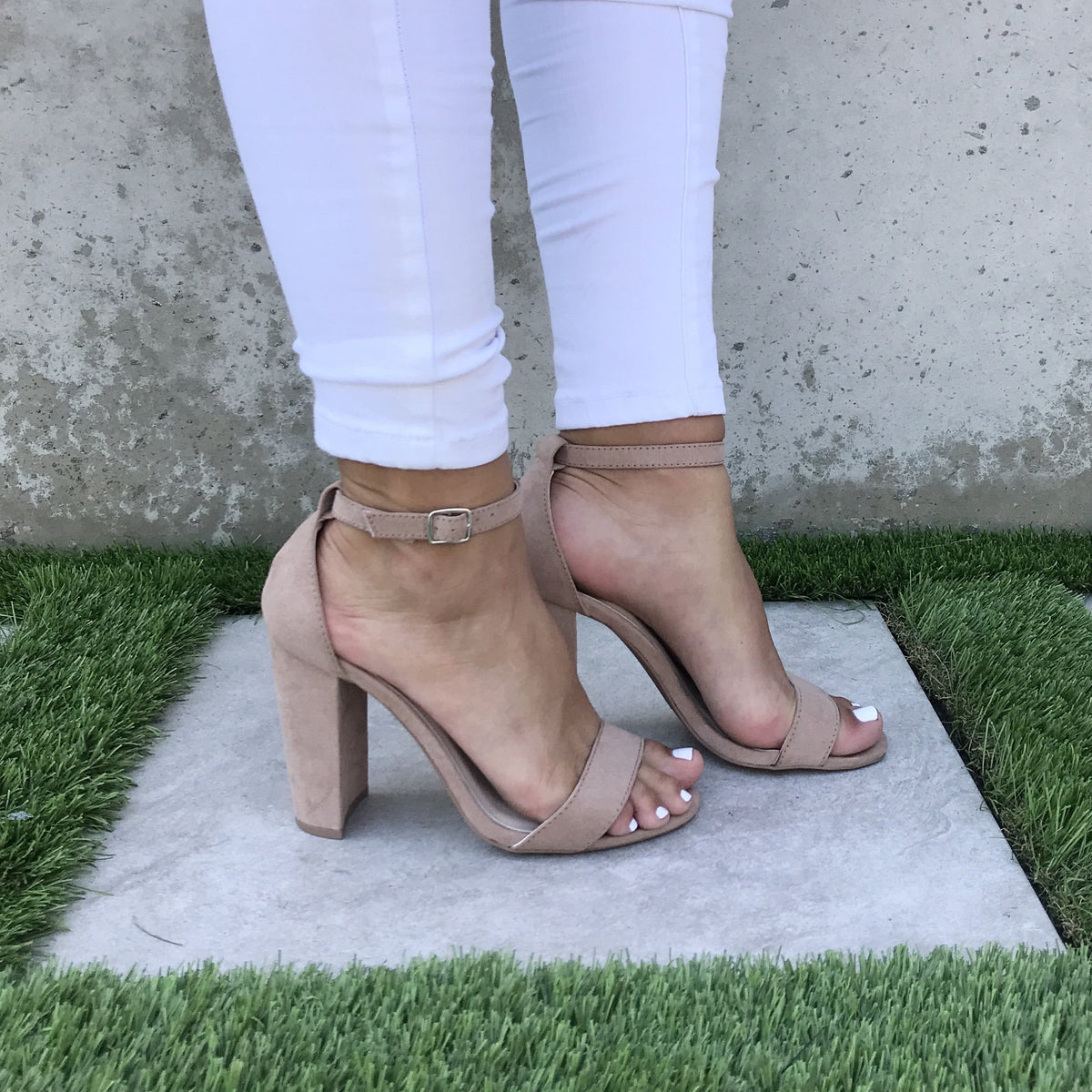 Classy Suede Heels in Warm Taupe - Dainty Hooligan