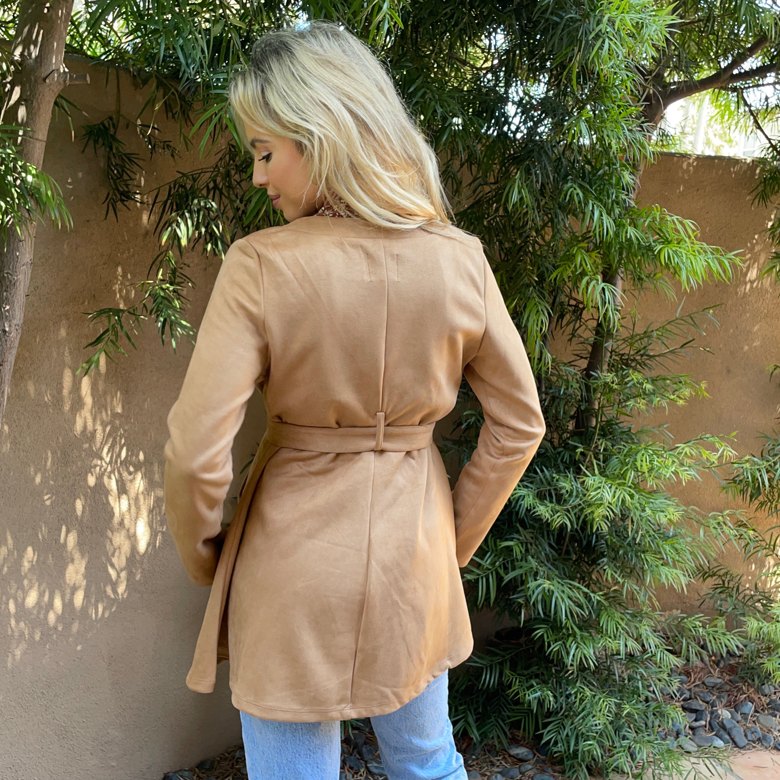 Nightscape Suede Jacket in Camel - Dainty Hooligan