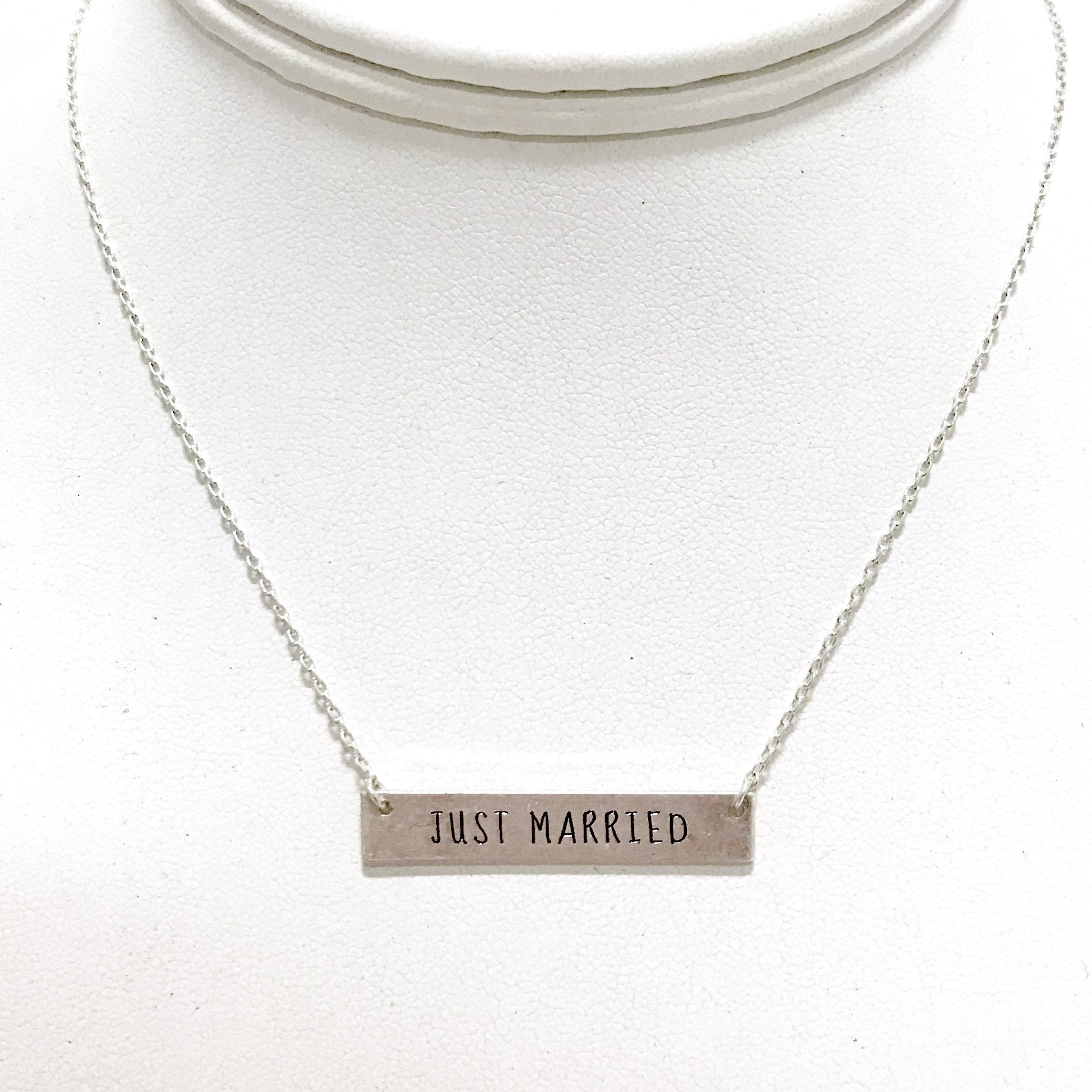 Just Married Silver Necklace - Dainty Hooligan