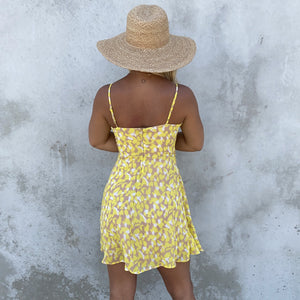 Heart of Gold Yellow Print Dress - Dainty Hooligan