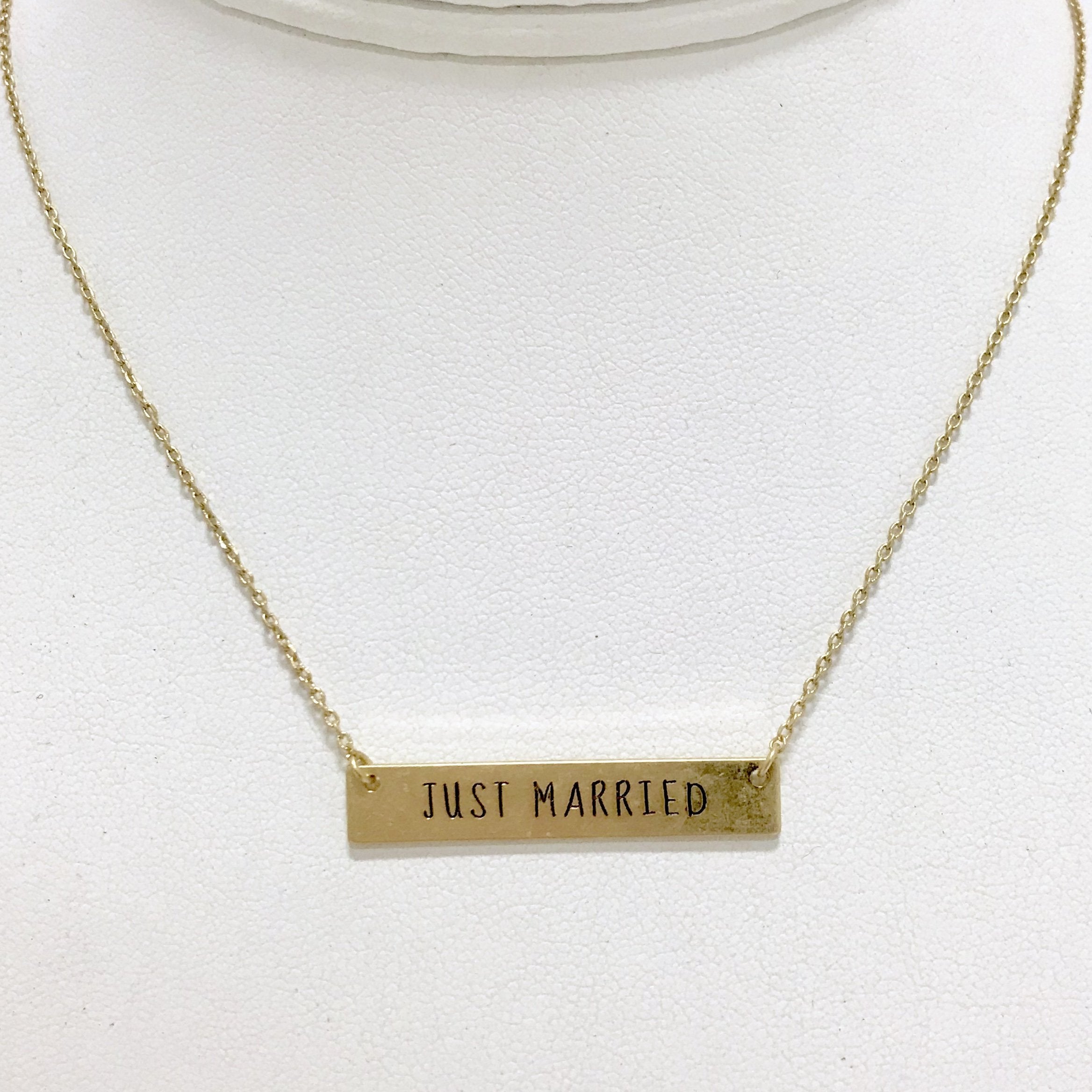 Just Married Gold Necklace - Dainty Hooligan