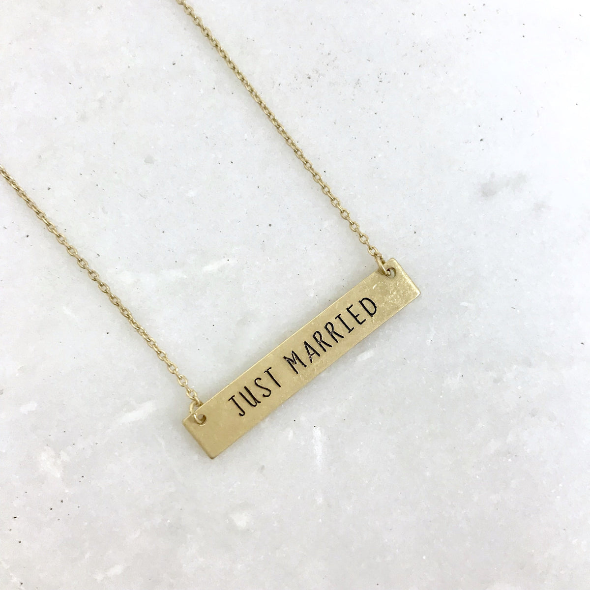 Just Married Gold Necklace - Dainty Hooligan