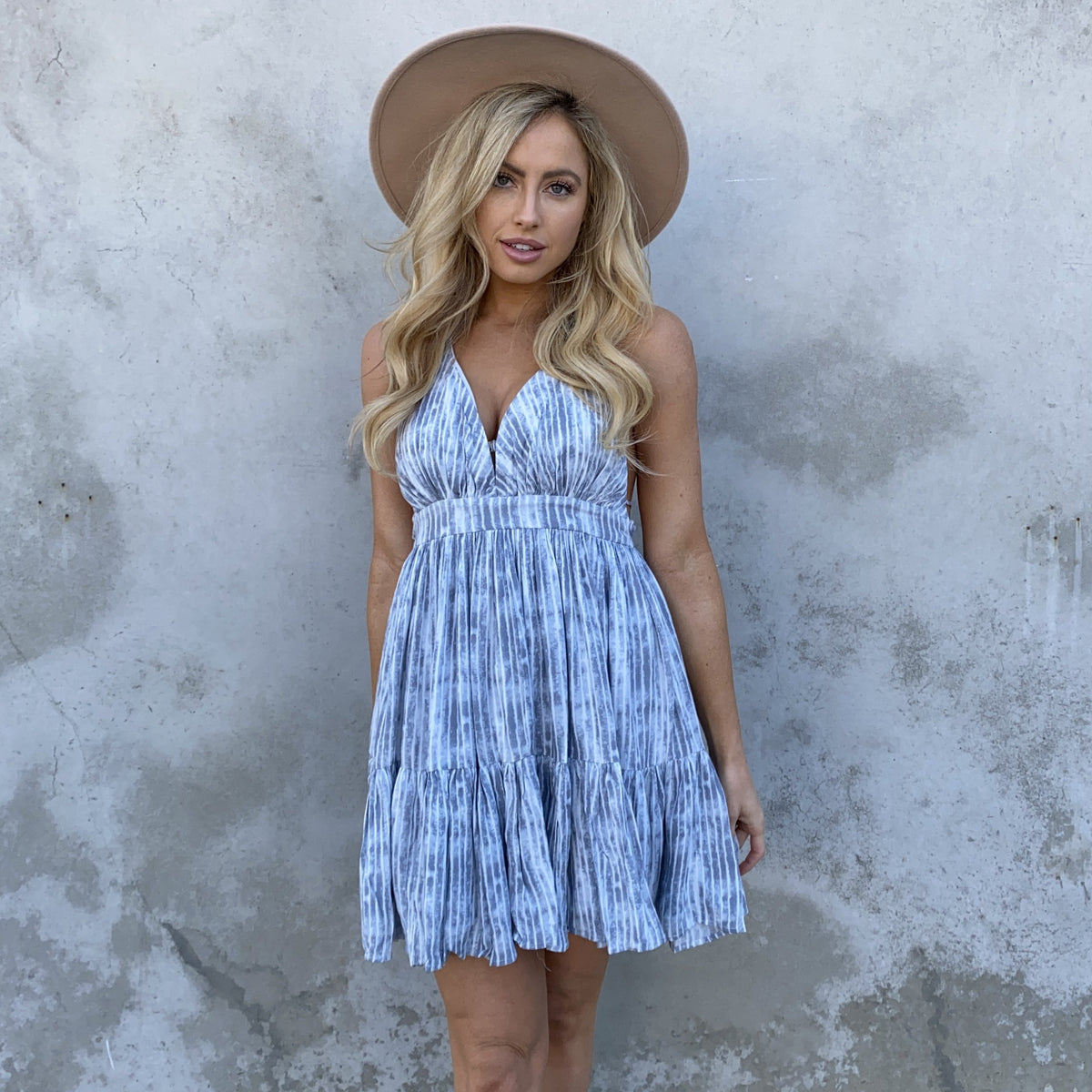 Kiss The Day Stripe Halter Summer Dress - Dainty Hooligan