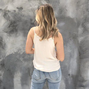 Fragrant Stripe Knot Blouse in Cream - Dainty Hooligan