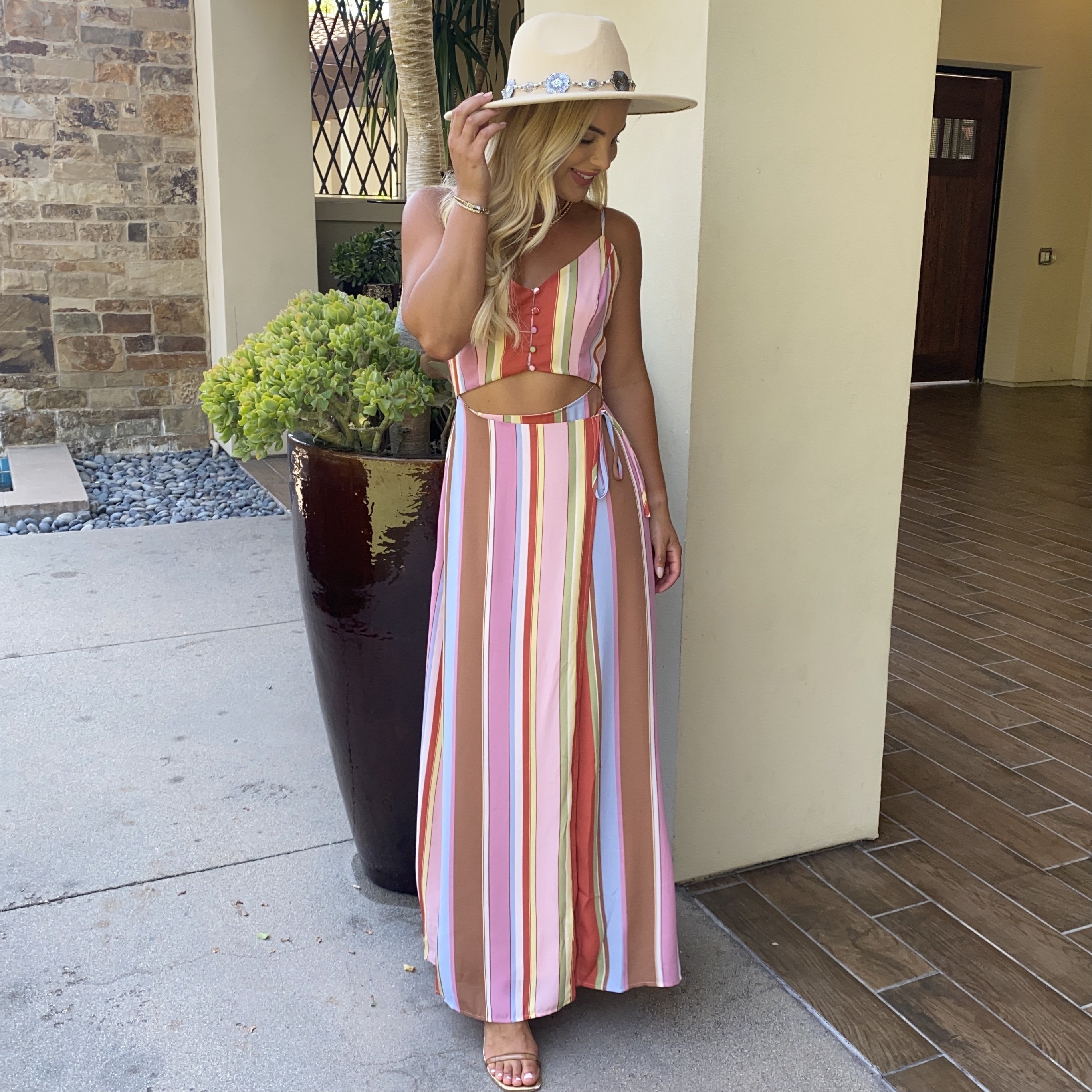 Up To Some Fun Stripe Maxi Wrap Dress - Dainty Hooligan