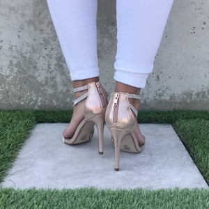 Rose Gold Crystal Heels - Dainty Hooligan