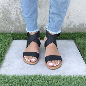 Crossroads Sandals in Black - Dainty Hooligan