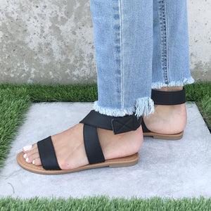 Crossroads Sandals in Black - Dainty Hooligan