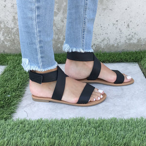 Crossroads Sandals in Black - Dainty Hooligan