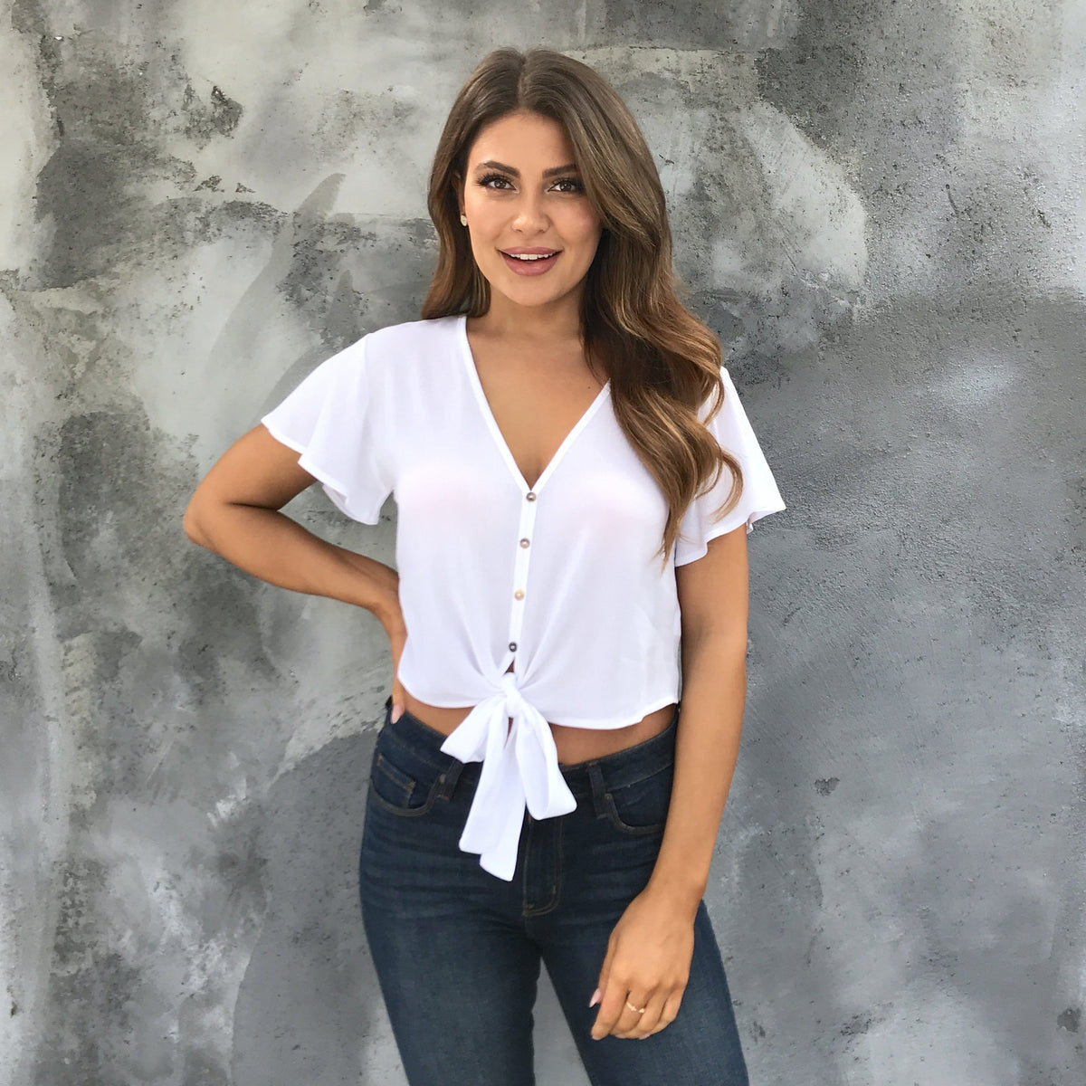 Knot Enough Time Ivory Button Up Top - Dainty Hooligan