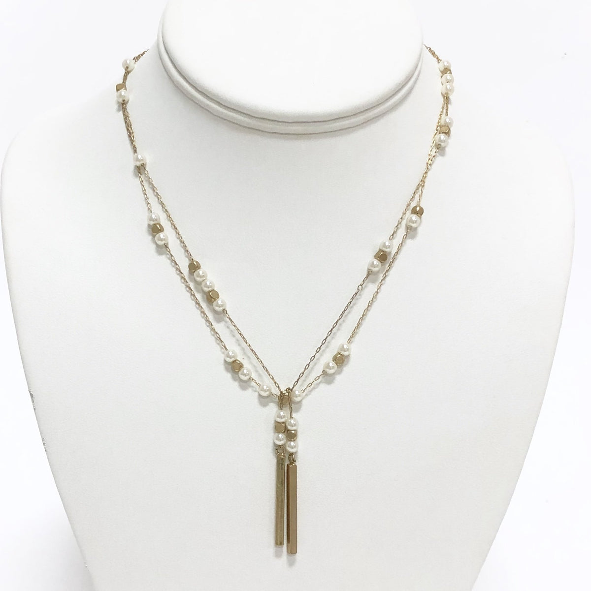 Pearl Love Gold Layer Necklace - Dainty Hooligan