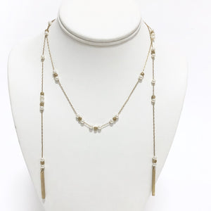 Pearl Love Gold Layer Necklace - Dainty Hooligan