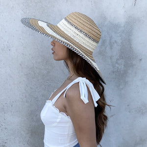 Bali Getaway Straw Floppy Beach Hat - Dainty Hooligan