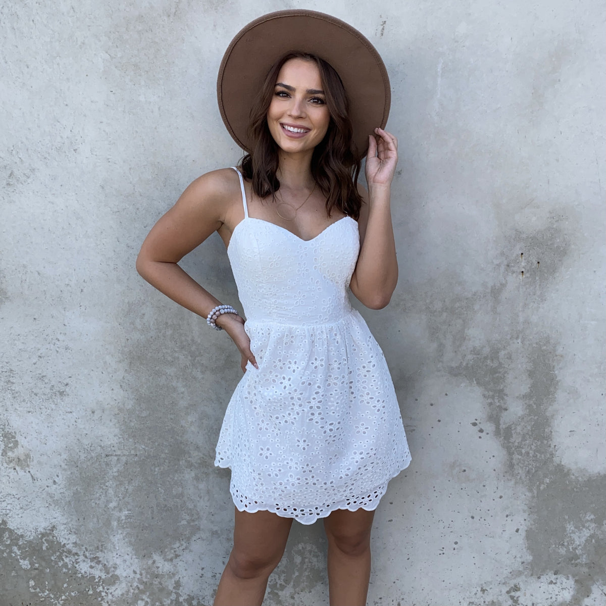 Field Of Dreams White Eyelet Dress - Dainty Hooligan