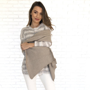 Casual Day Taupe Knit Scarf - Dainty Hooligan