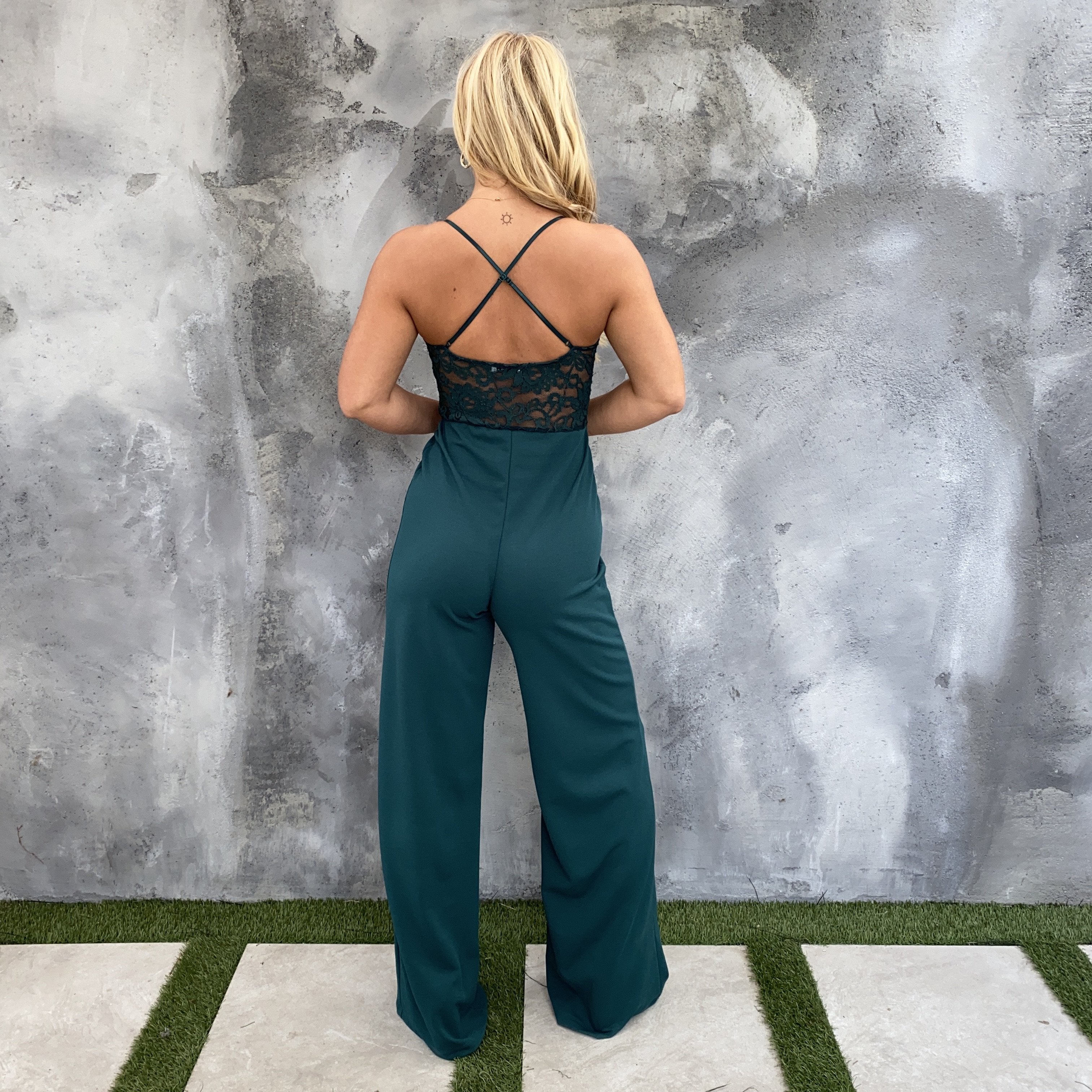 My Love Story Emerald Jumpsuit - Dainty Hooligan