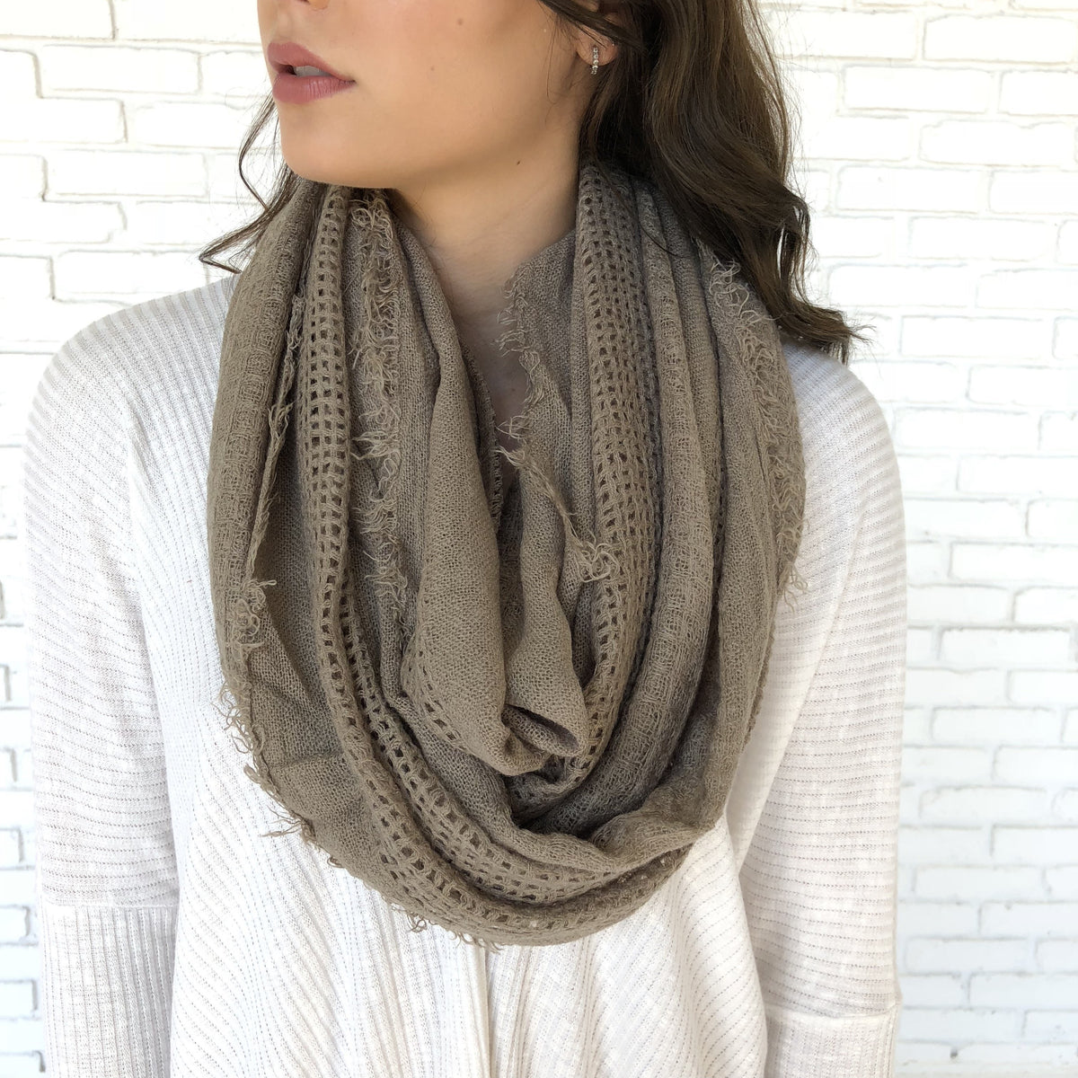 Soft Mocha Knit Infinity - Dainty Hooligan