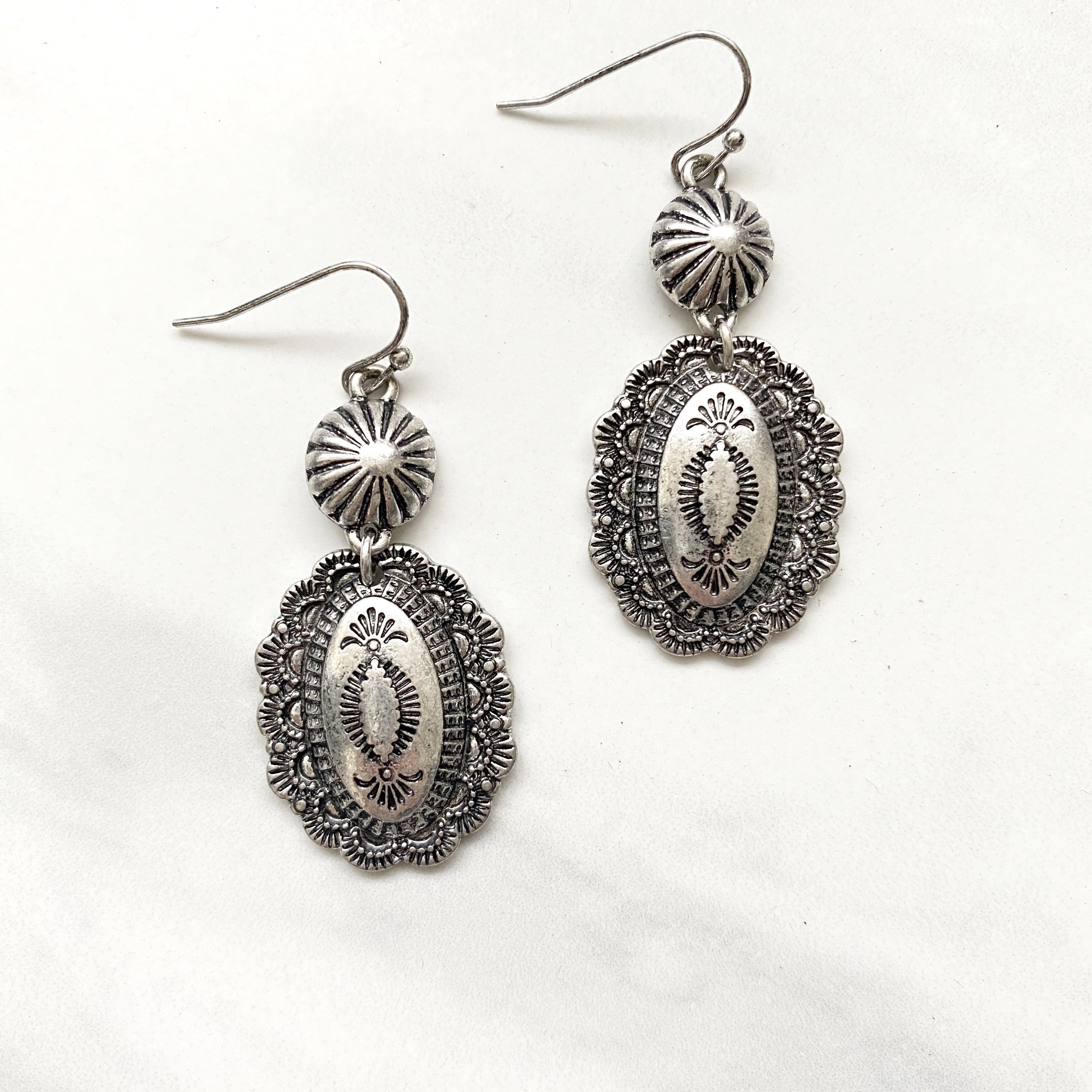 Adventure Antique Silver Earrings - Dainty Hooligan