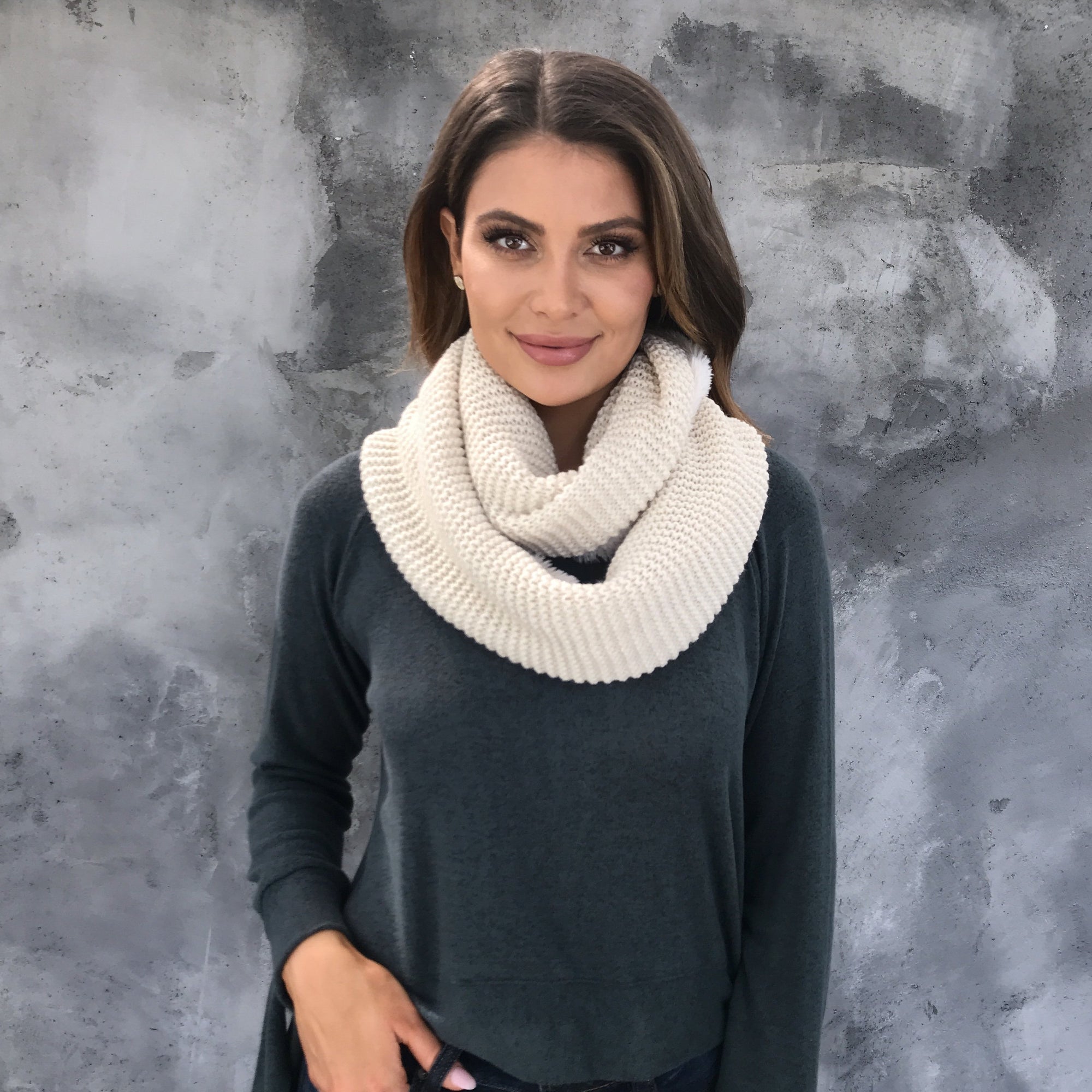 Softest Touch Infinity Scarf in Oatmeal - Dainty Hooligan