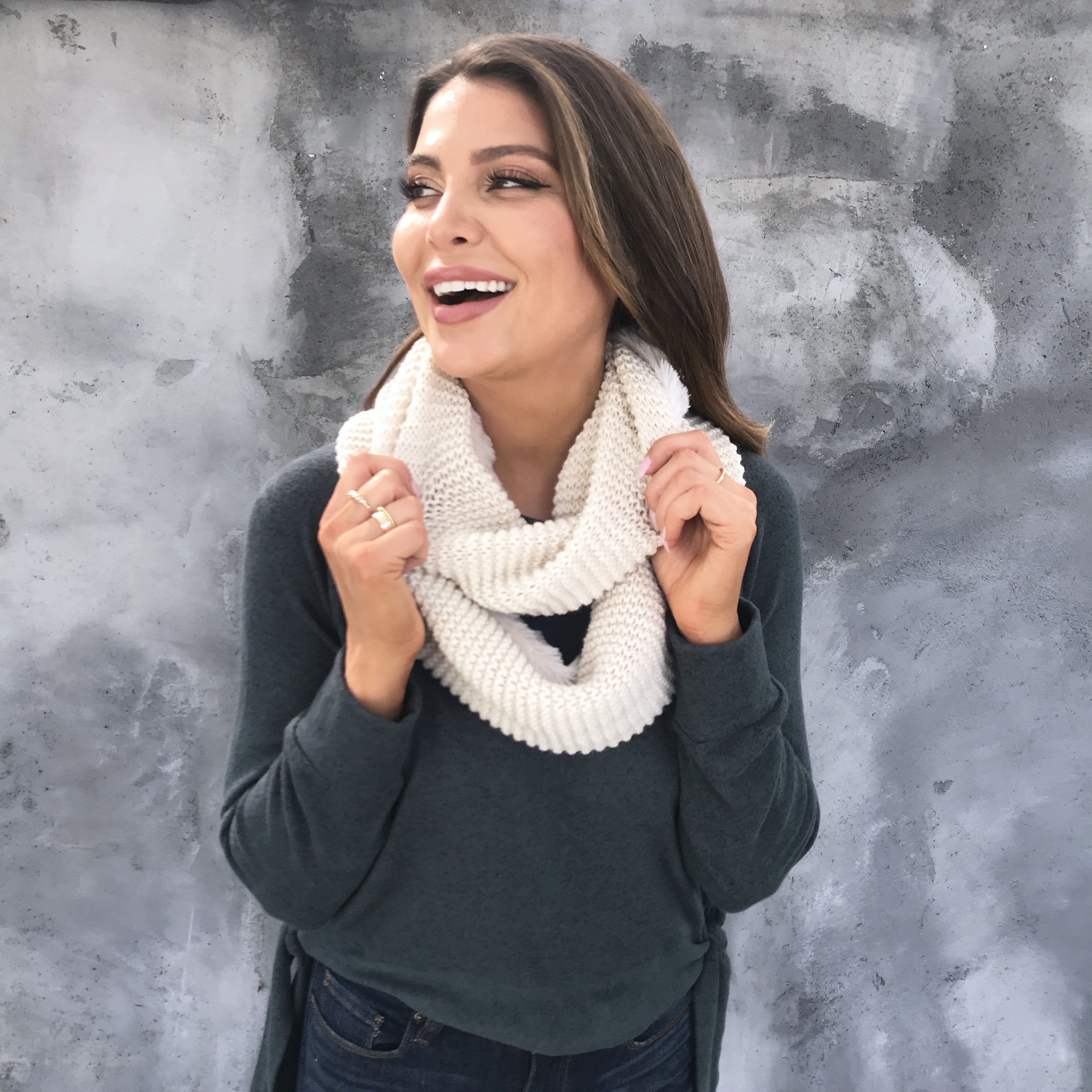 Softest Touch Infinity Scarf in Oatmeal - Dainty Hooligan