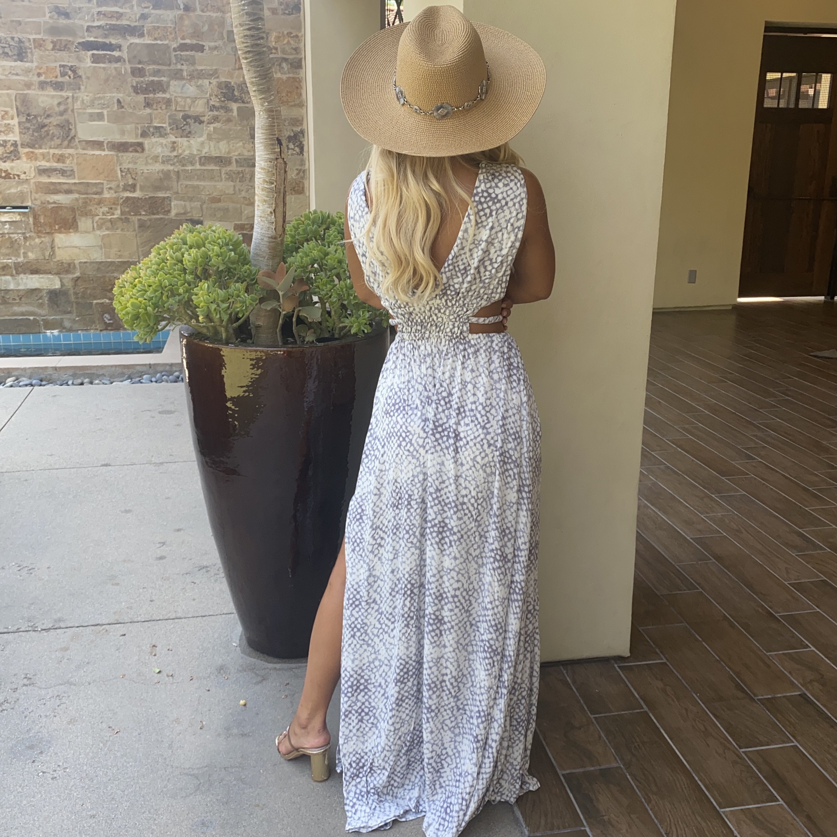 Sands Of Elegance Maxi Dress In Grey - Dainty Hooligan