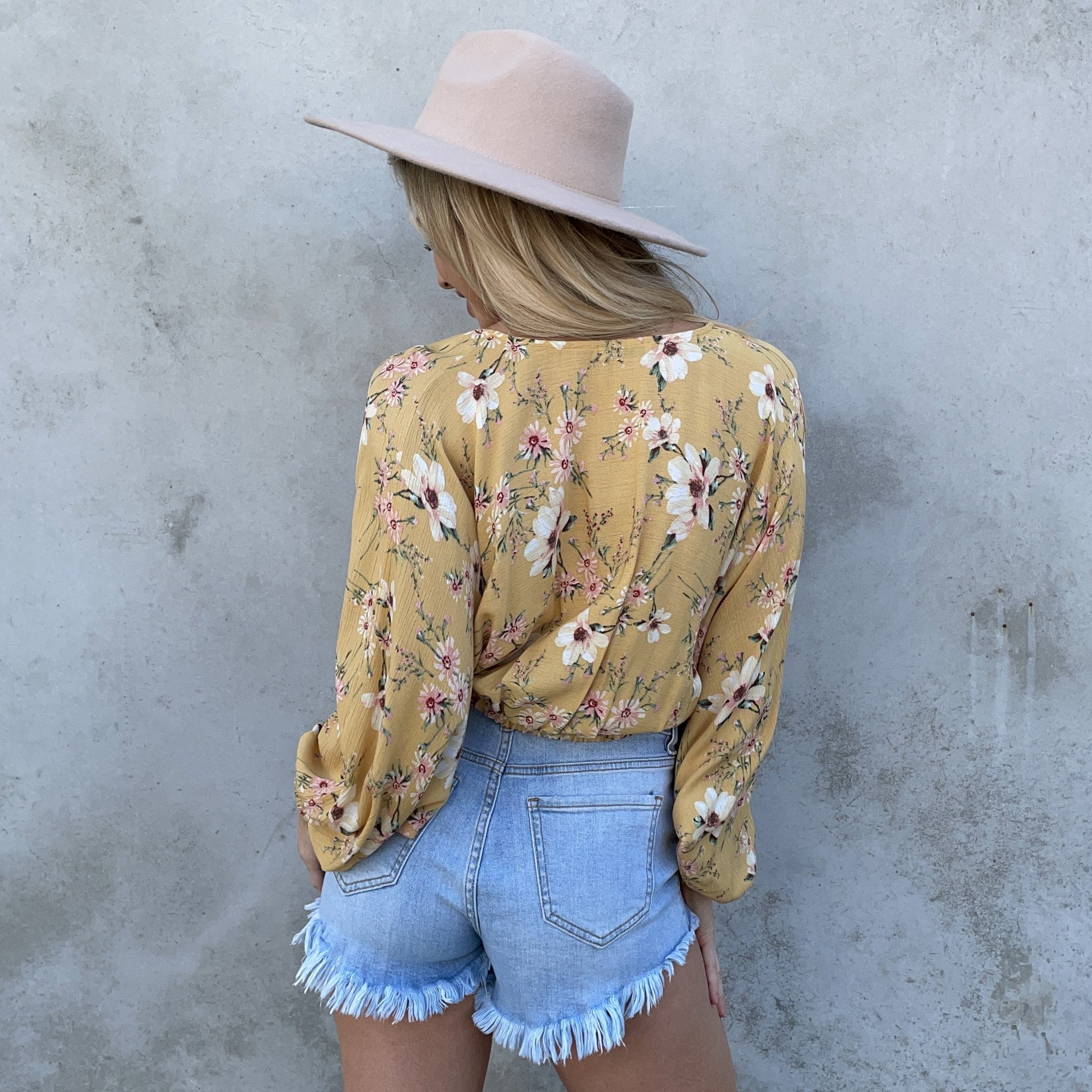 Sweet As Can Be Yellow Floral Top - Dainty Hooligan