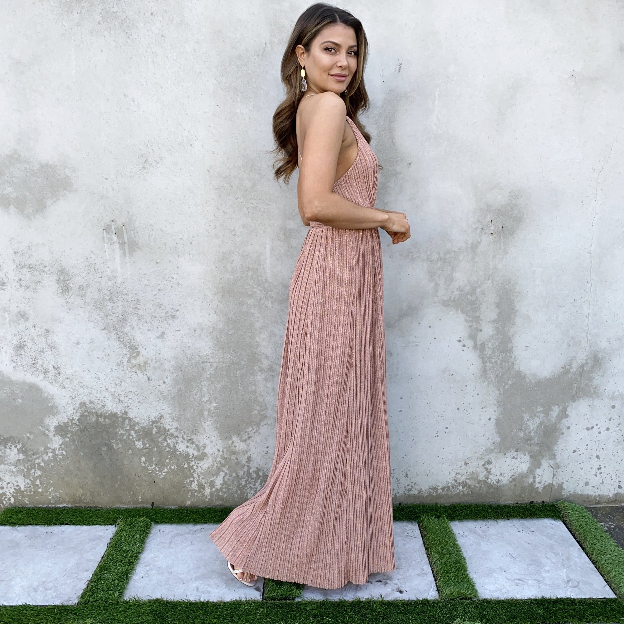 Hidden Gems Rose Gold Party Maxi Dress - Dainty Hooligan Hidden Gems Rose Gold Party Maxi Dress - Dainty Hooligan